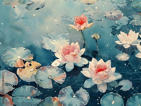 Lacquered Panel of a Lotus Pond! A Masterful Depiction of Serenity and Ephemeral Beauty